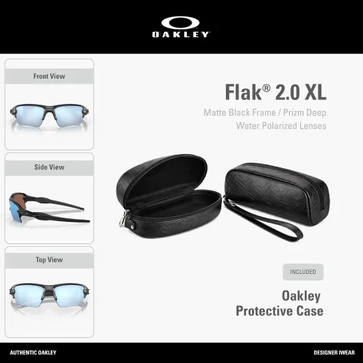 Oakley Flak 2.0 XL Lunettes de Soleil Matte Black/Prizm Deep Water Polarized