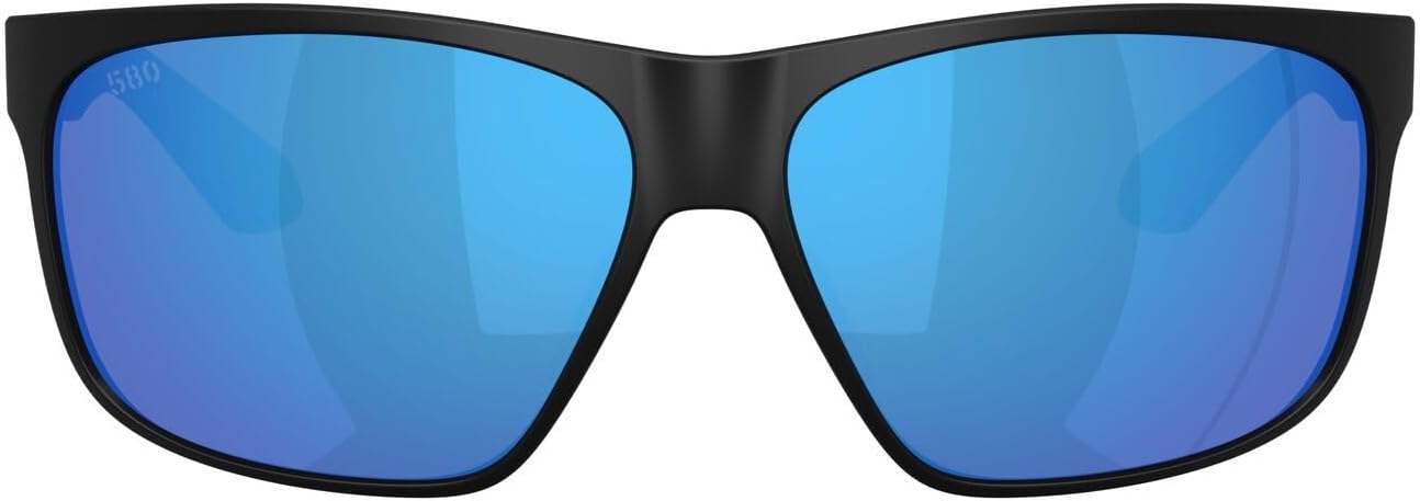 Costa Del Mar Lunettes de soleil polarisées pour homme – Protection UV pour la pêche, le bateau et la plage – Taille 60–580 g Miroir bleu 580G