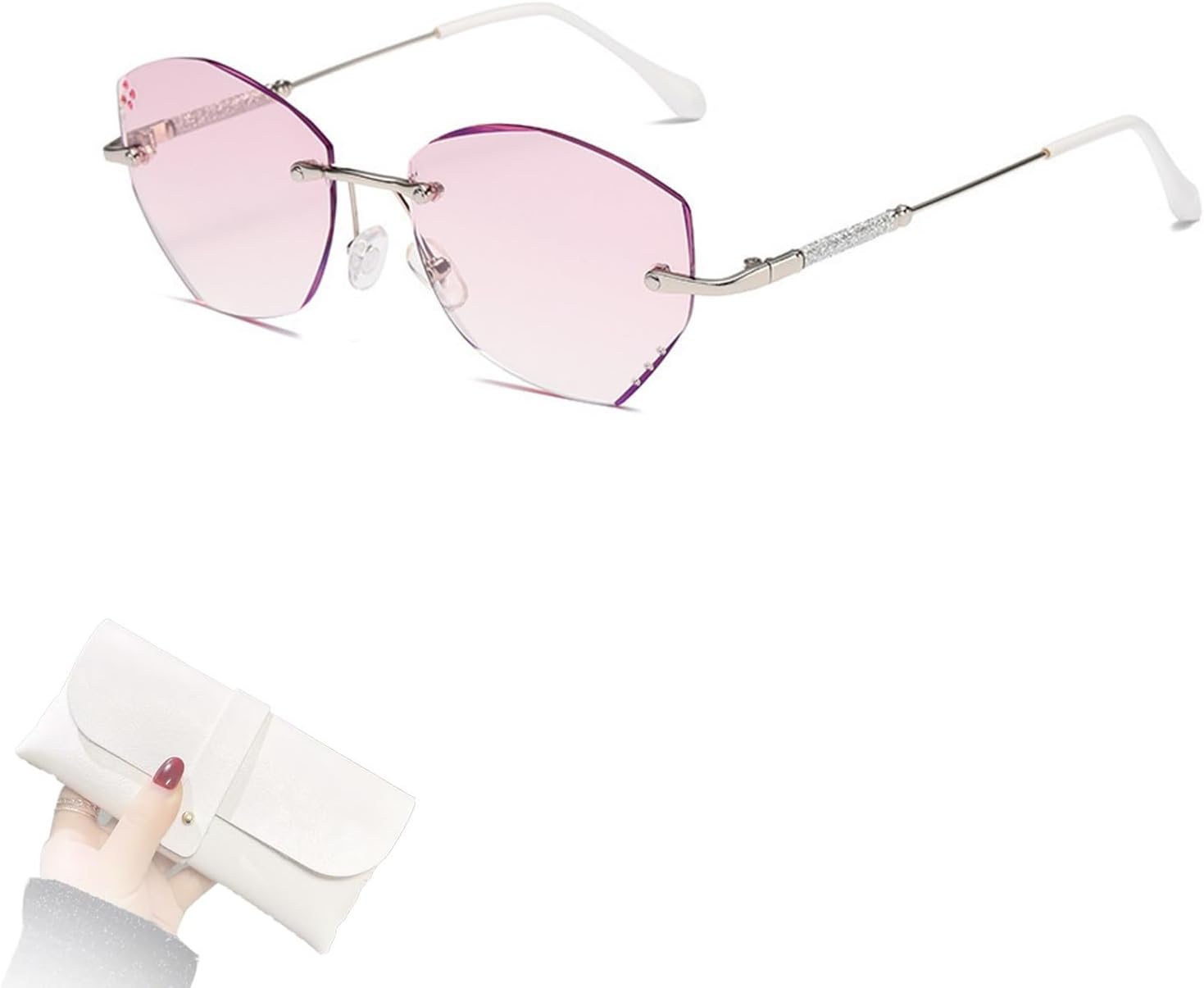 Générique Lunettes De Lecture Carrées pour Femmes Lunette Anti-Lumière Bleue avec Charnières À Ressort pour Ordinateur Etui Inclus(Argent,2.5) 2.5 Argent