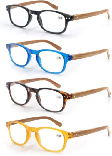 MODFANS Lot de 4 Lunettes de Lecture Hommes Femme +1.50 4 Couleurs Melangees