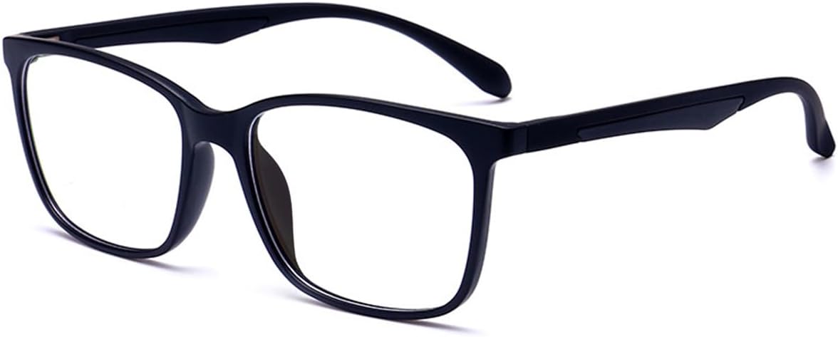 Lunettes bloquant la lumière bleue lentille Anti-Fatigue oculaire lunettes à monture légère bleu hommes femmes 01-noir