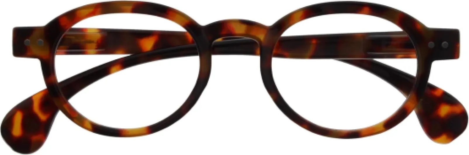 OCA Lunettes de Lecture - Monture Ronde Moderne Rétro - Écaille de Tortue Marron Brillante - Hommes Femmes - Charnières à Ressort - R54-2 - +2.50 1 Pack - Écaille Brune 2.5 x
