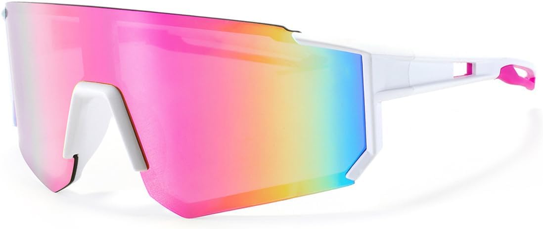 Rave Lunettes de soleil rapides pour homme et femme - Protection UV400 - Coupe-vent - Pour cyclisme, course, baseball, golf, ski, alpinisme, pêche Rose C1