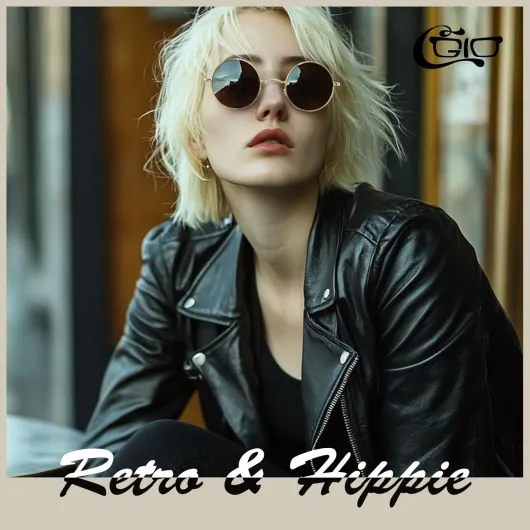 Lunettes de Soleil Polarisées Ronde Homme Femme Lunettes Style Rétro Vintage Cercle Cadre Métallique Protection UV400 45mm - Monture Noir - Lentille Gris