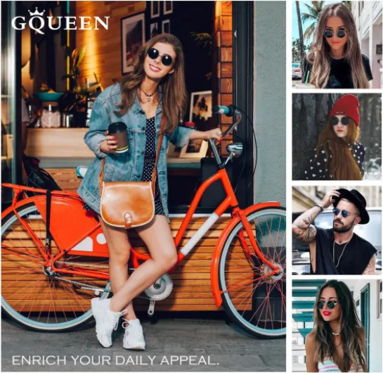 Lunettes de Soleil Homme et Femme Polarisées Classiques Ronde Rétro Vintage Métal Cadre Unisexe Avec Protection UV400 MEZ1 Doré Gris