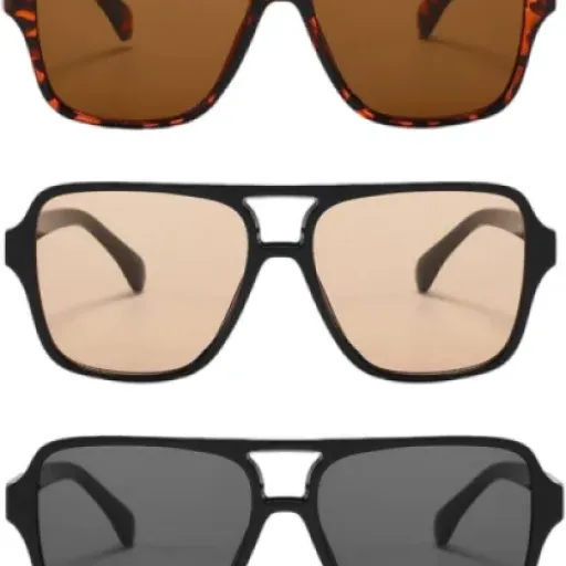 Test 3 Pack Lunettes de Soleil Rectangulaires Rétro : le style vintage ne vieillit jamais