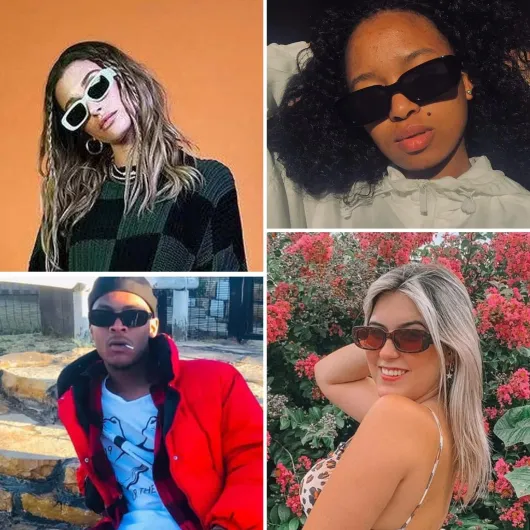 Kimorn Rectangulaire Lunettes de Soleil pour Femmes Hommes Tendance Rétro Mode Lunettes 90's Vintage UV 400 Protection Carré Fram K1200 Monture Léopard Lentille Marron