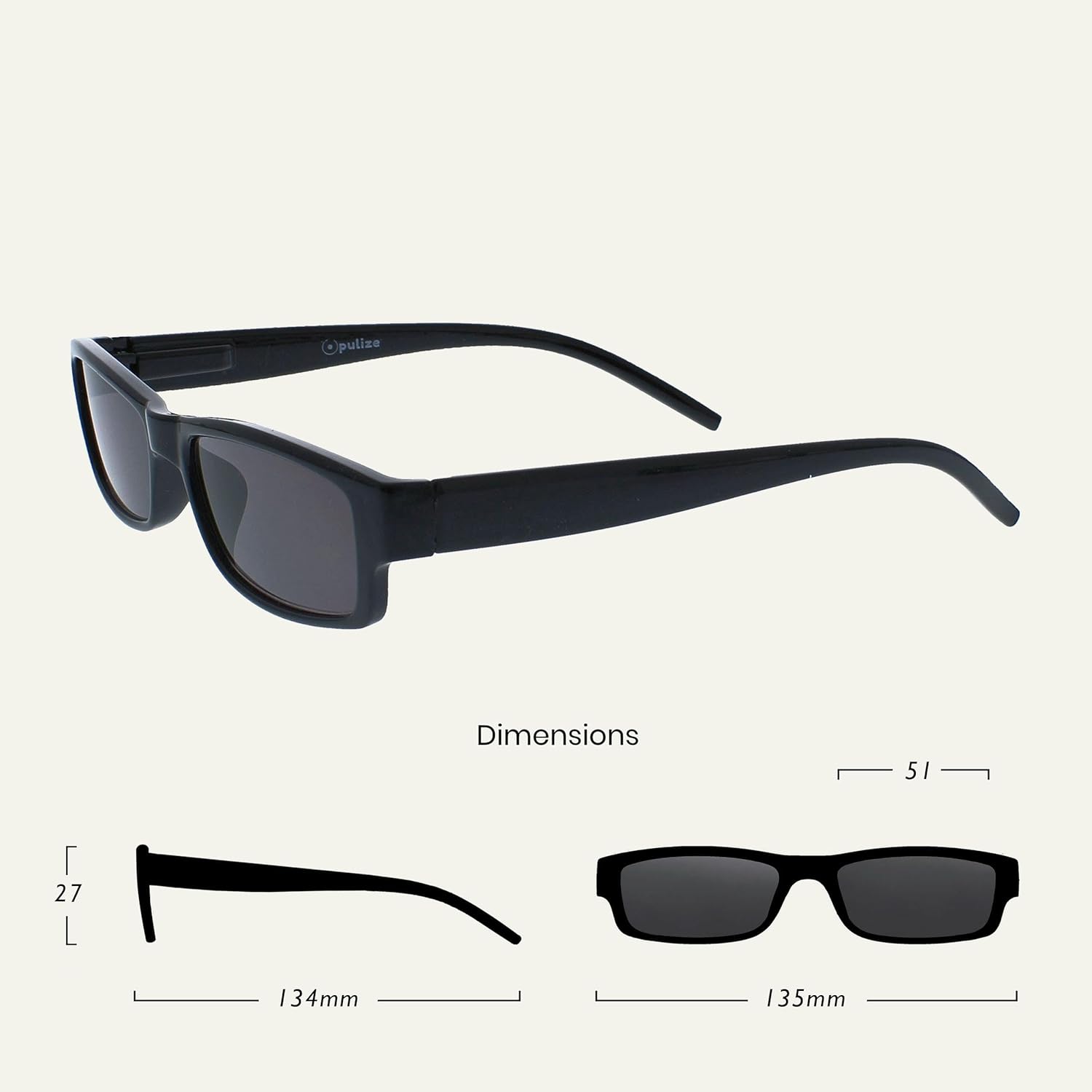 La Société Lunettes De Lecture Noir Léger Lecteurs Soleil UV400 Hommes Femmes S32-1 +2,00 1 Pack - Noir 2 x