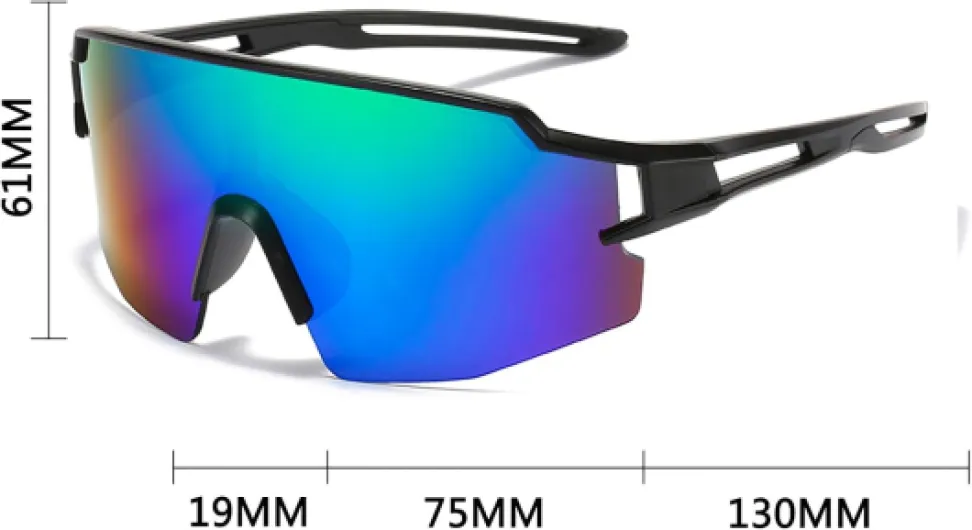 Lunette de Soleil Sport Polarisée, Lunettes de Cyclisme Homme Femme Cyclisme Lunette Protection UV400 Lunette de Soleil pour Course à Pied Cyclisme Pêche Conduite Golf Ski Black Green