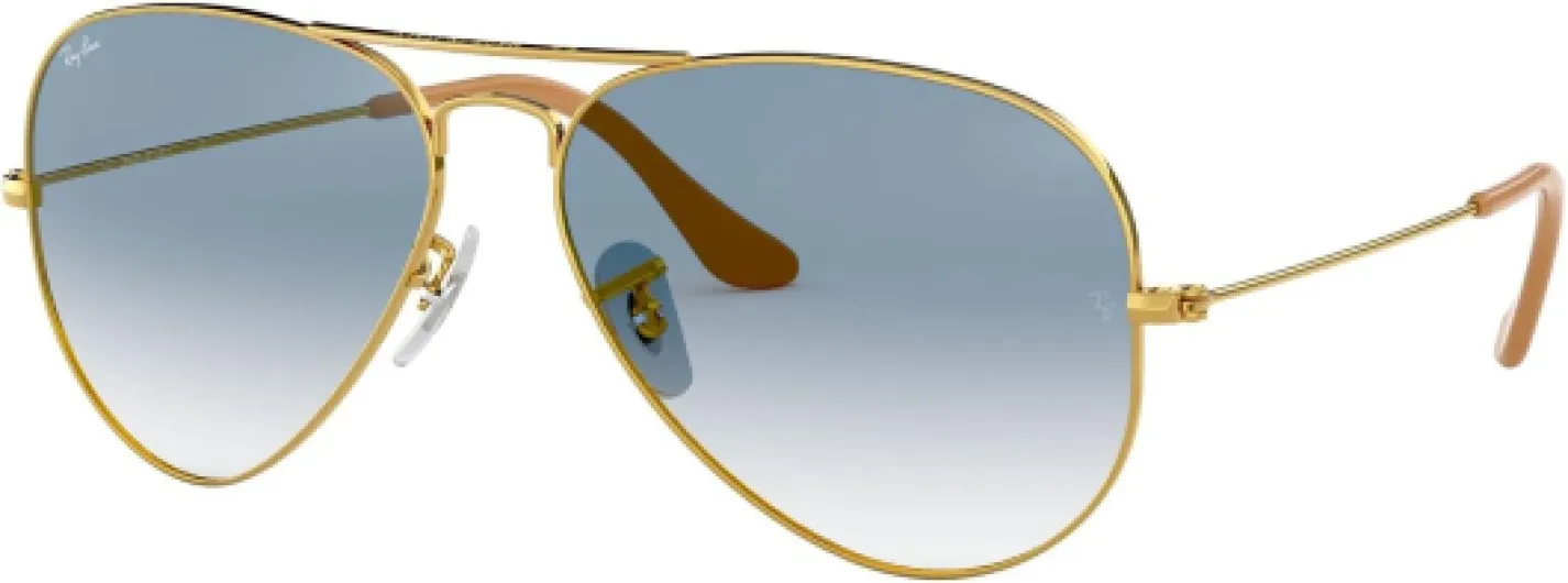 Ray-Ban Aviator Montures de lunettes Mixte (lot de 1) 58 mm Gold/Crystal Gradient Light Blue