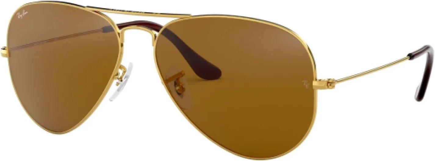 Ray-Ban - Lunettes de Soleil - RB3025 Aviator Metal Aviator 58 mm Gold (Gold/B15 Crystal Brown)