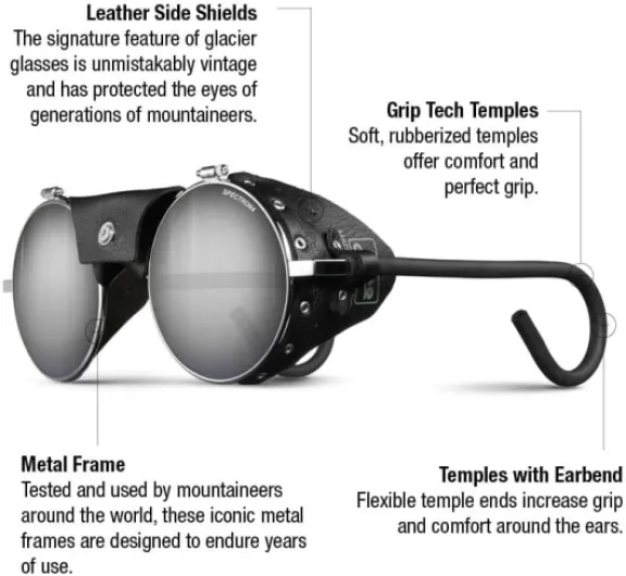 VERMONT CLASSIC Lunettes de soleil alpinisme, randonnée, trekking Adulte Mixte Taille unique Argent / Noir Catégorie 4