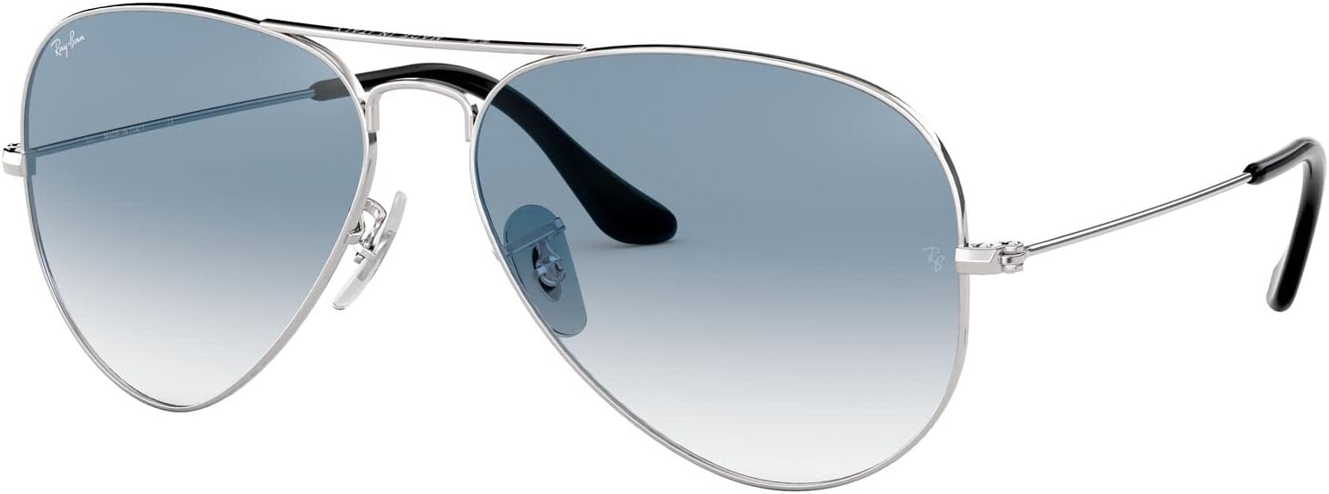 Ray-Ban Aviator Montures de lunettes Mixte (lot de 1) 55 mm Argent (Argento)