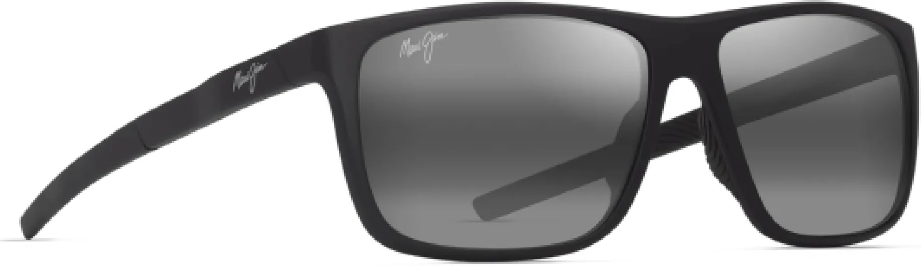 Maui Jim Lunettes de soleil rectangulaires Lehopulu pour homme Noir Mat/Gris Neutre Polarisé 58 - Millimètres