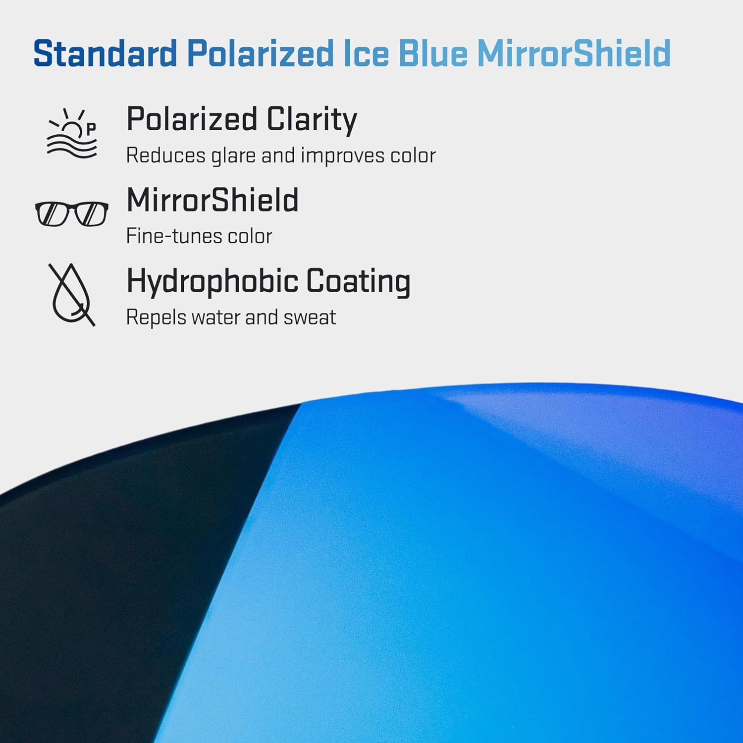 Revant Verres de remplacement compatibles avec les lunettes de soleil Costa Fantail Miroir Bleu Glacier - Polarisé