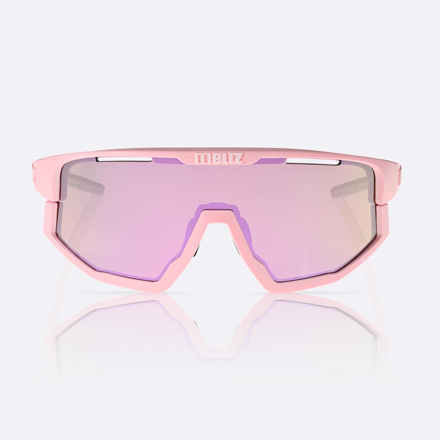Bliz Vision Lunettes de soleil – Rose poudré mat, marron avec rose multi, Rose