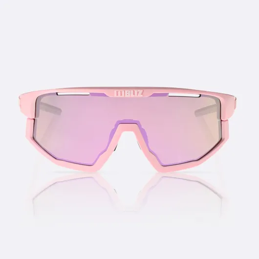Bliz Vision Lunettes de soleil – Rose poudré mat, marron avec rose multi, Rose
