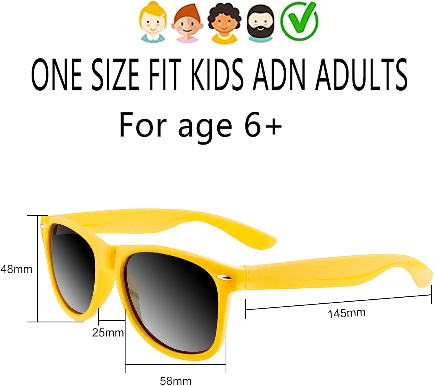 Lot de 12 lunettes de soleil en vrac School Party Goody Bag Fillers pour fête d'anniversaire Beach Pool Party, Jaune