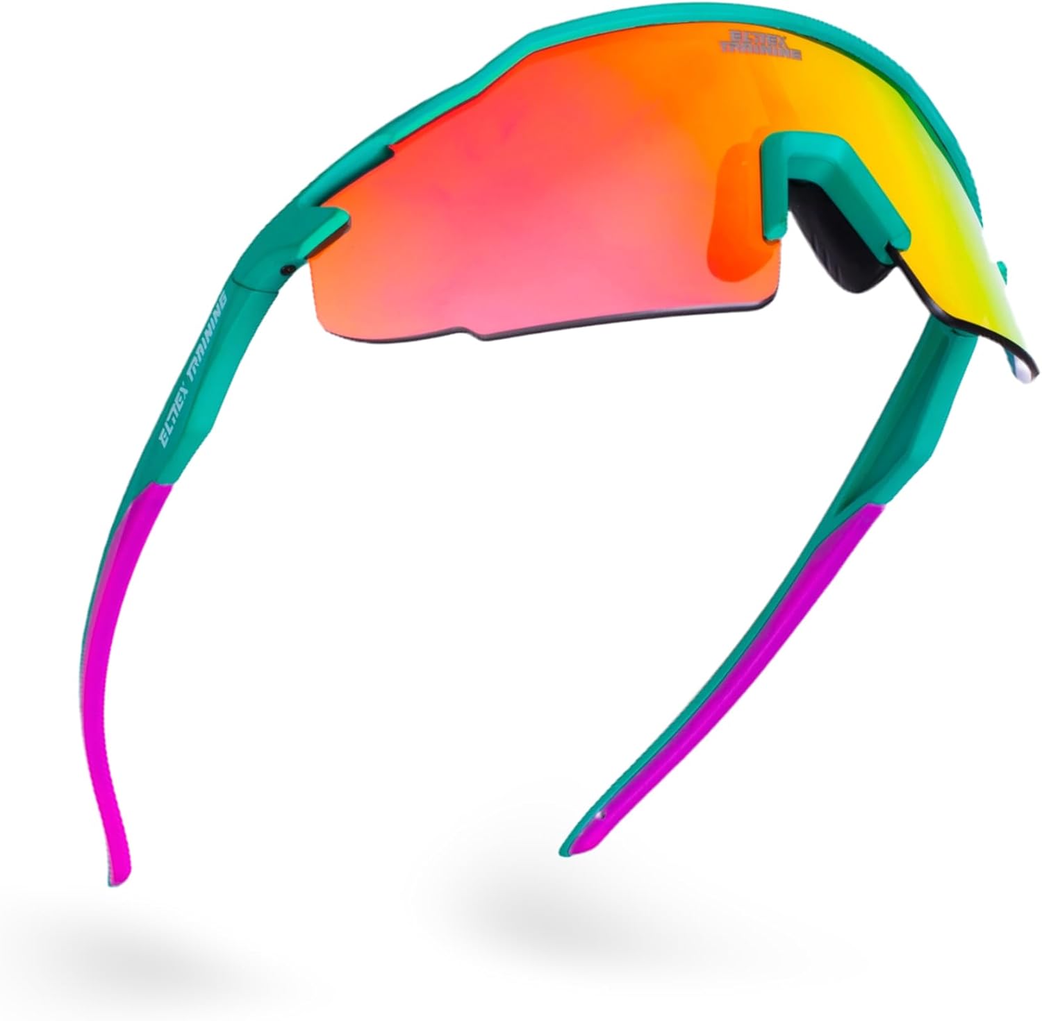 ELITEX TRAINING Vision One Lunettes de soleil de sport polarisées avec 3 verres interchangeables avec protection UV-400 pour le cyclisme, le crosstraining, le fitness Bleu
