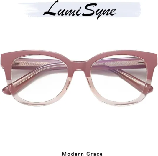 Lunettes Anti Lumière Bleue Lunettes De Soleil Clip On Magnétique Femmes Intérieur Lunettes De Lecture Pc Anti Fatigue Extérieur Lunettes De Soleil Polarisées Détachables UV400 Monture TR90 Marron Dégradé / Rose + Marron Clair