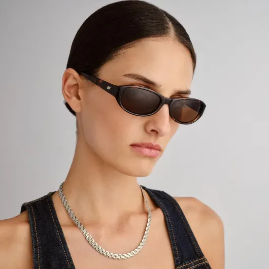 Le Specs Don't Cha Lunettes de soleil – Tort, ovale, unisexe, style minimaliste Y2K