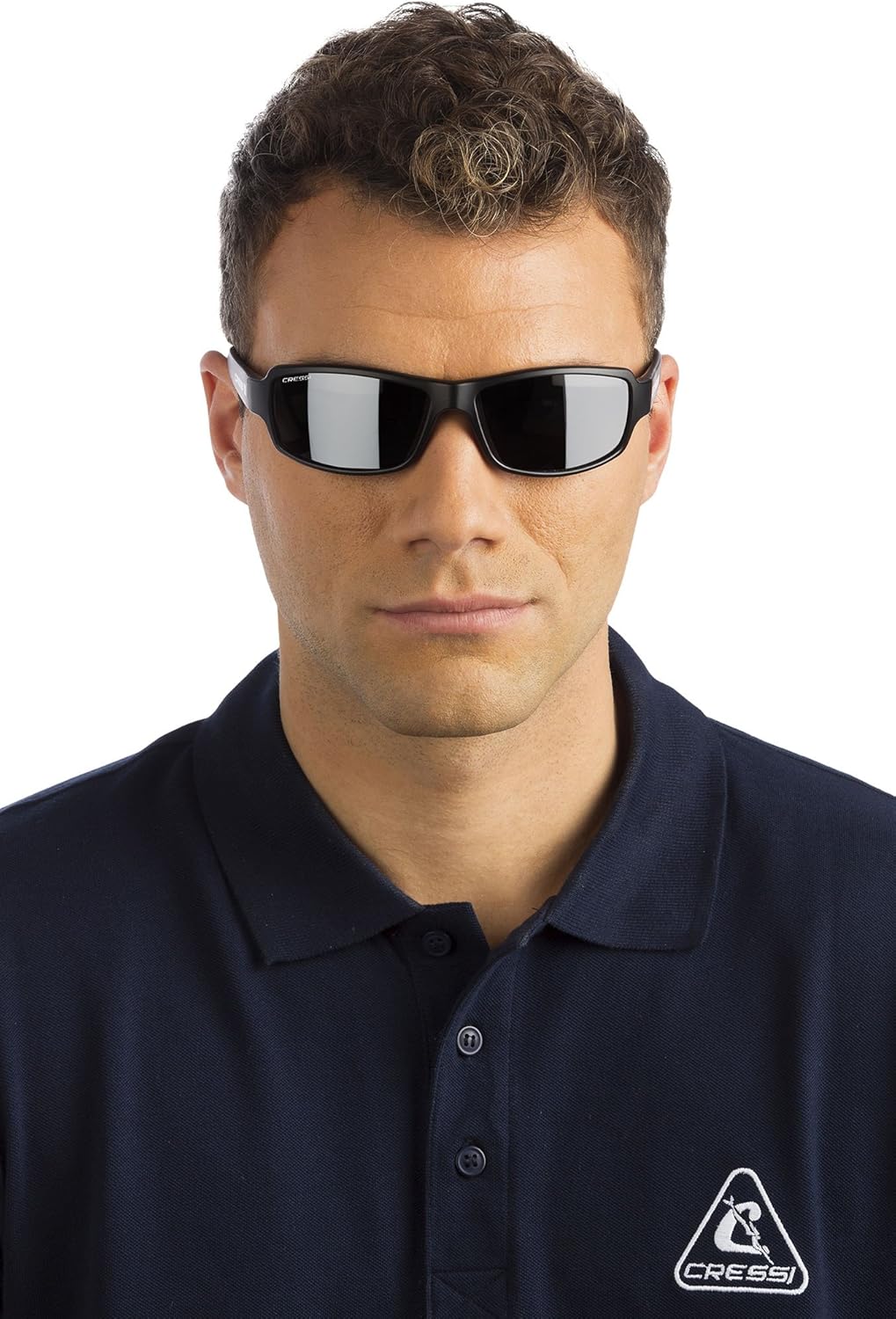 Cressi Ninja Sunglasses - Men's Flexible or Floating Polarized Sunglasses, One Size Flexibles Noir-lentille Miroir Bleu