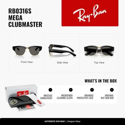 Test Ray-Ban Mega Clubmaster 50 mm : le look rétro qui mise surtout sur le style