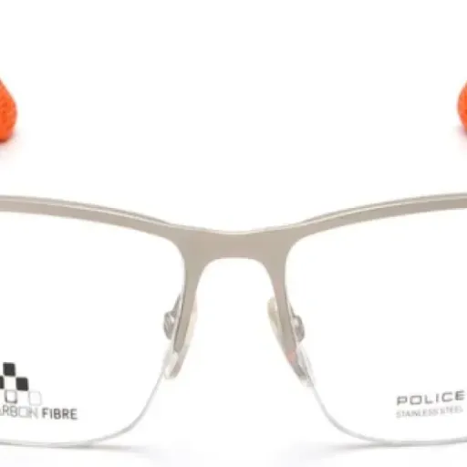 Test Police Lunettes Carré Homme 52 Argenté : une monture métal sérieuse sans chichi