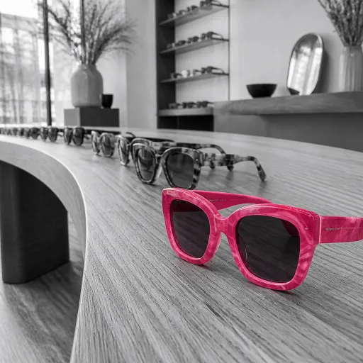 L’acétate, la matière signature des lunettes de soleil femme élégantes